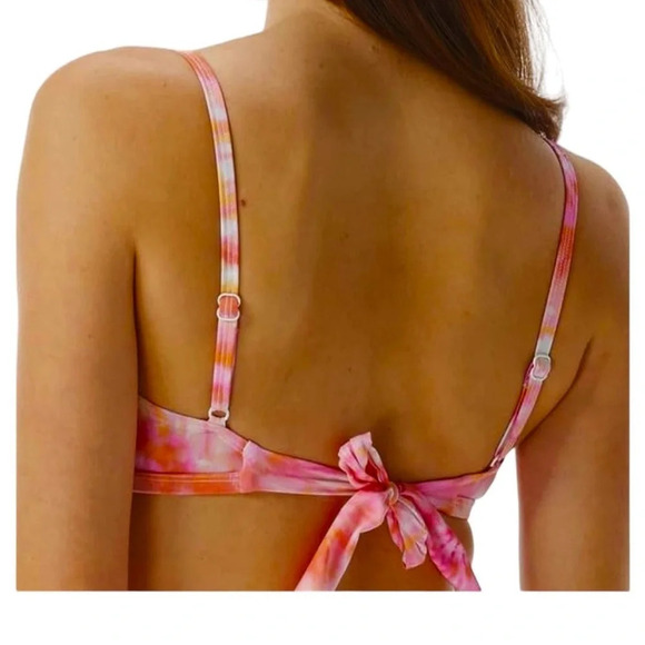 NWT Sundazed Beka Tie Dyed Underwire Bow Bikini Top D Cup Size 34D - Picture 2 of 10